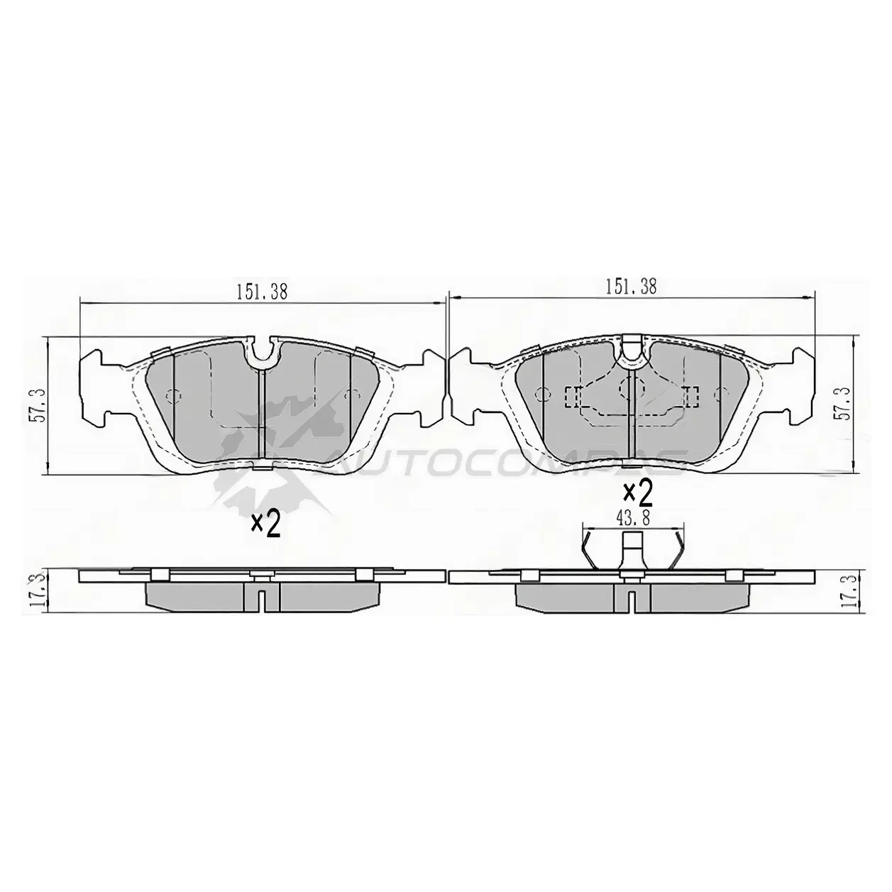 Тормозные колодки передние BMW 3 E46-E36 SAT 1422798555 R9ZZ T ST34116761244