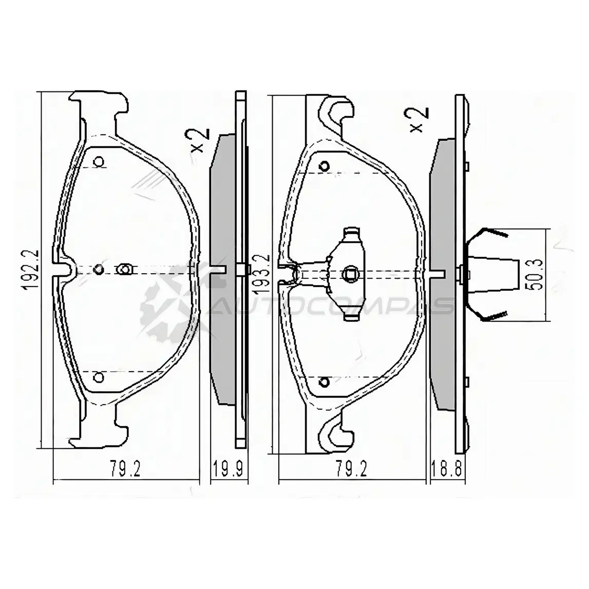 Тормозные колодки передние BMW 5 F07/F10/F11/6 F06/F12/F13/7 F01/F02 SAT RXQ5 B 1422798912 ST34116851269