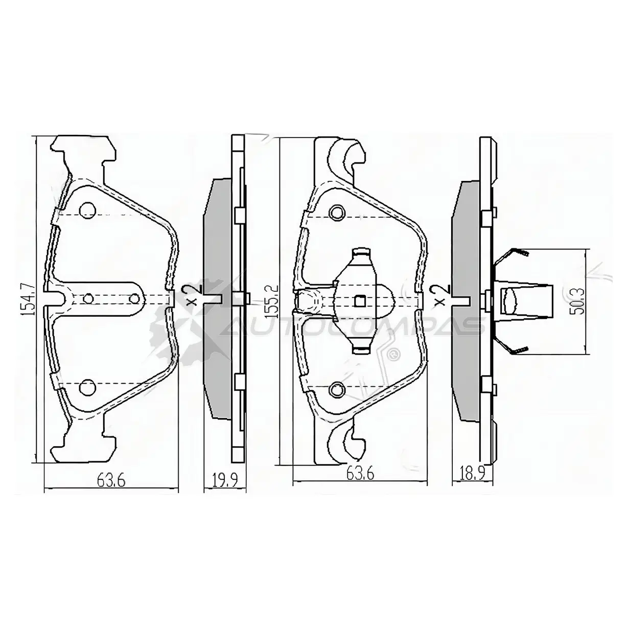 Тормозные колодки передние BMW 5 F10 SAT ST34116858047 1422798547 6PXR4E O