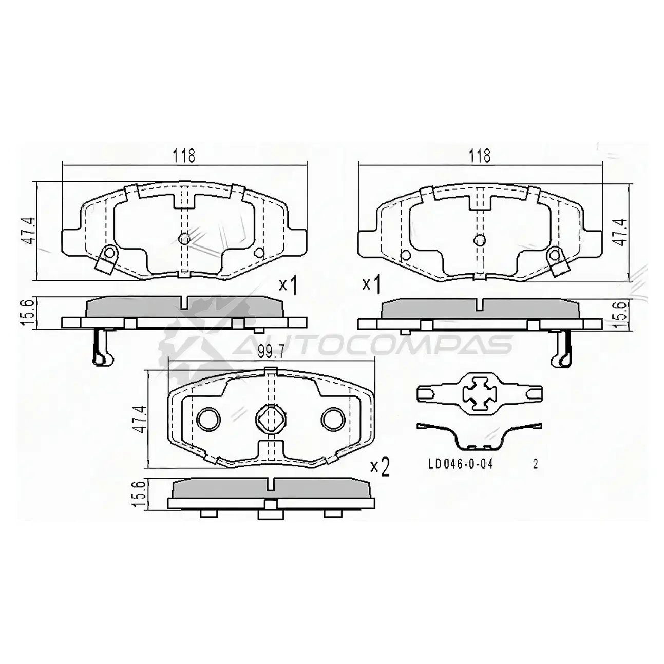 Тормозные колодки передние CHERY QQ6 SAT QBGSDS L 1422798999 STS216GN3501080 изображение 0