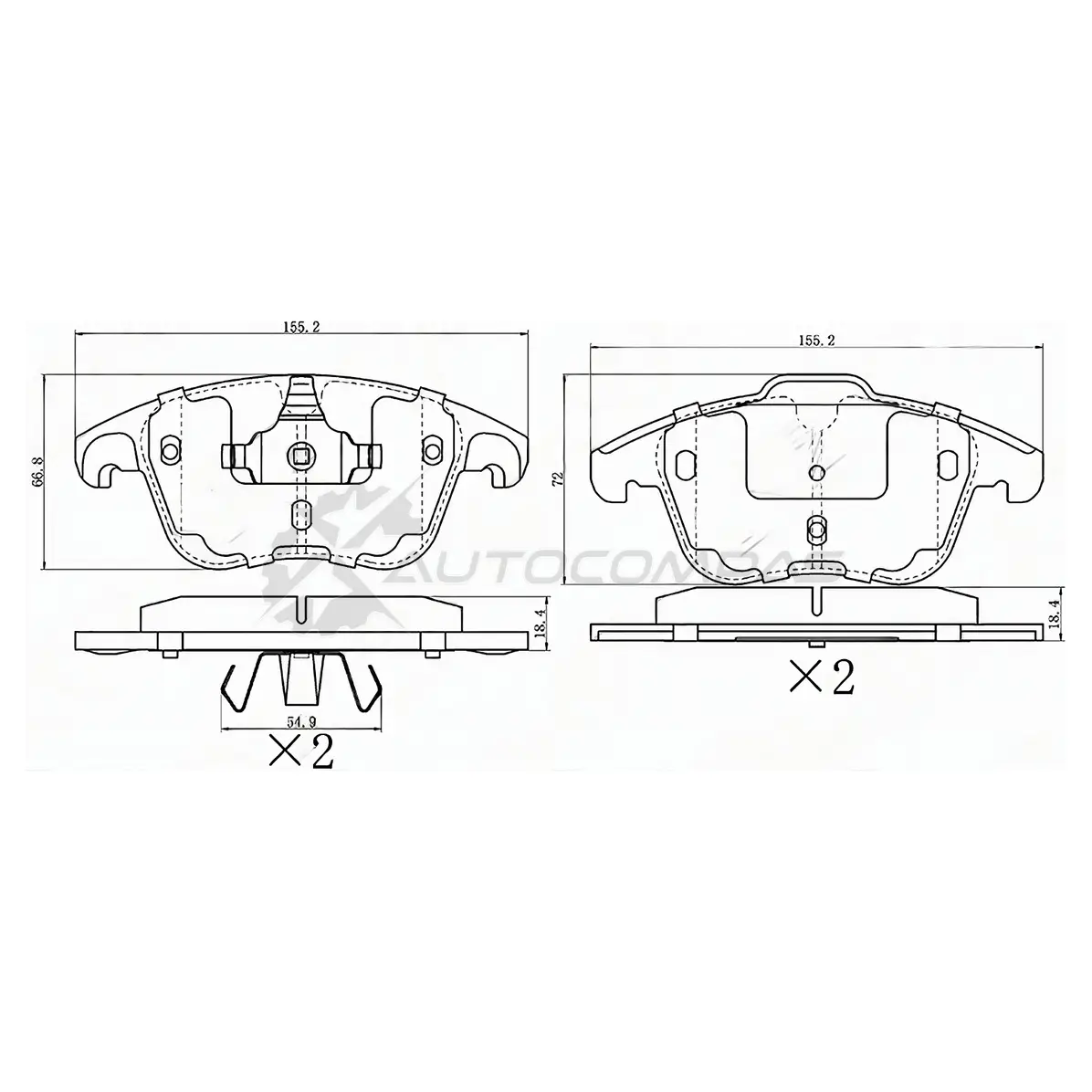 Тормозные колодки передние CITROEN C4 PICASSO 06-13/ PEUGEOT 3008 11-16/5008 09-17/ OPEL CORSA F 19 SAT 1440987365 ST280042 V N4XE изображение 0