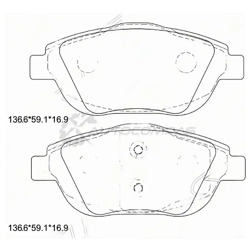 Тормозные колодки передние CITROEN C3 09-/C3 II 09-/C3 PICASSO 09-/DS3 09 SAT 1440514077 ST425431 Z D7AWX изображение 0