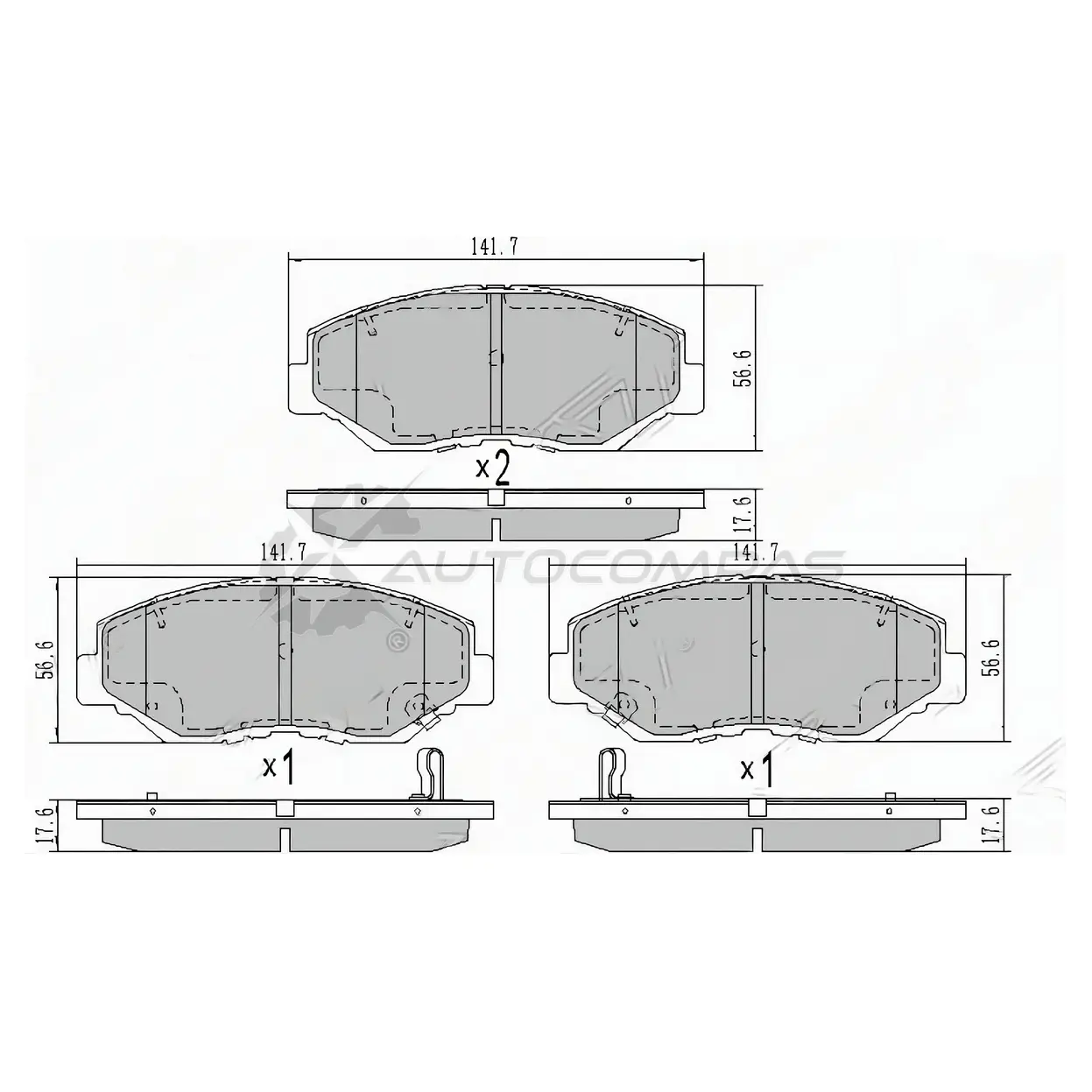 Тормозные колодки передние HONDA CR-V RD5/ACCORD CL 2/4 vti SAT NC1 86G 1422804858 ST45022SDCA10