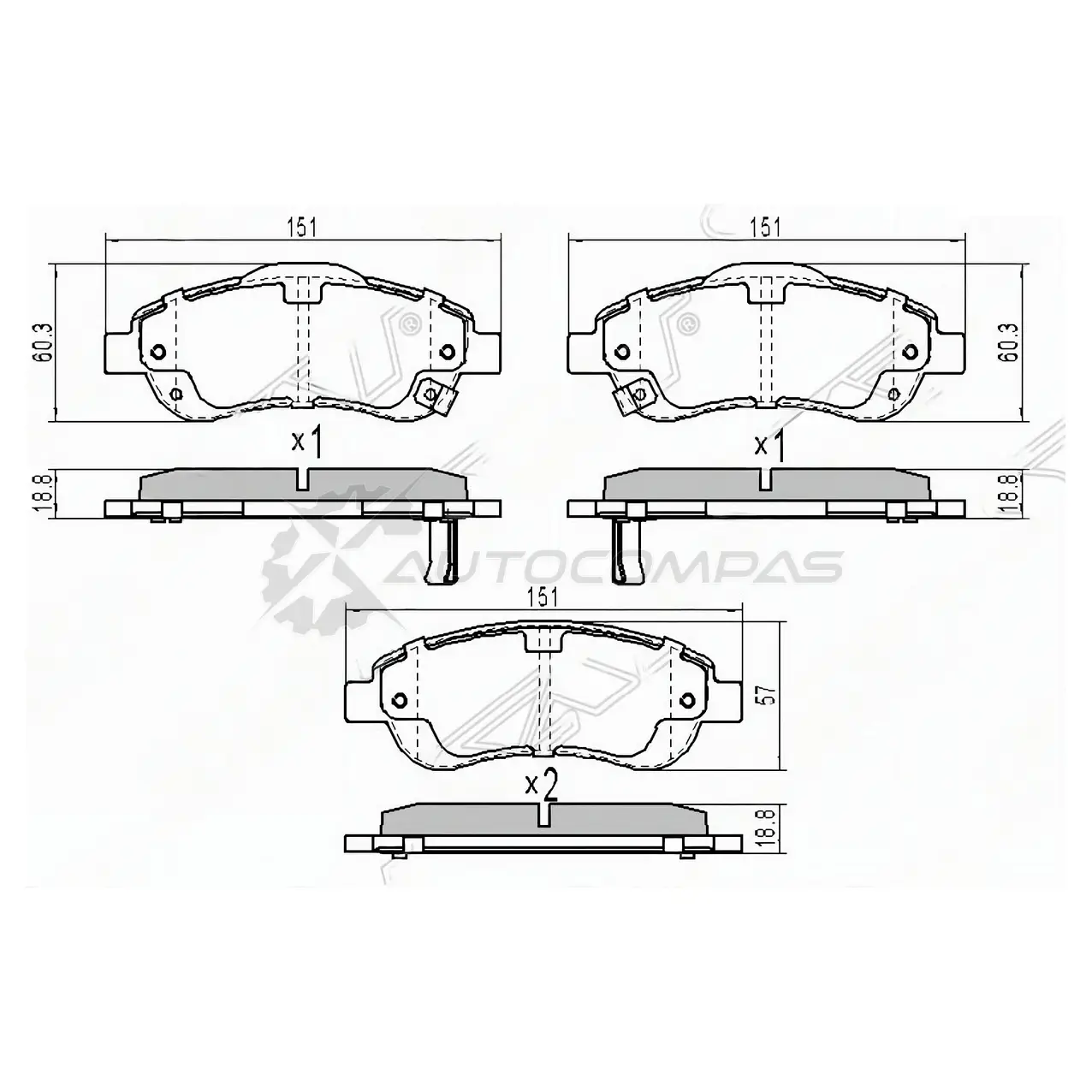 Тормозные колодки передние HONDA CR-V RE SAT ST45022SWWG01 1422805018 AAVS DM9 изображение 0