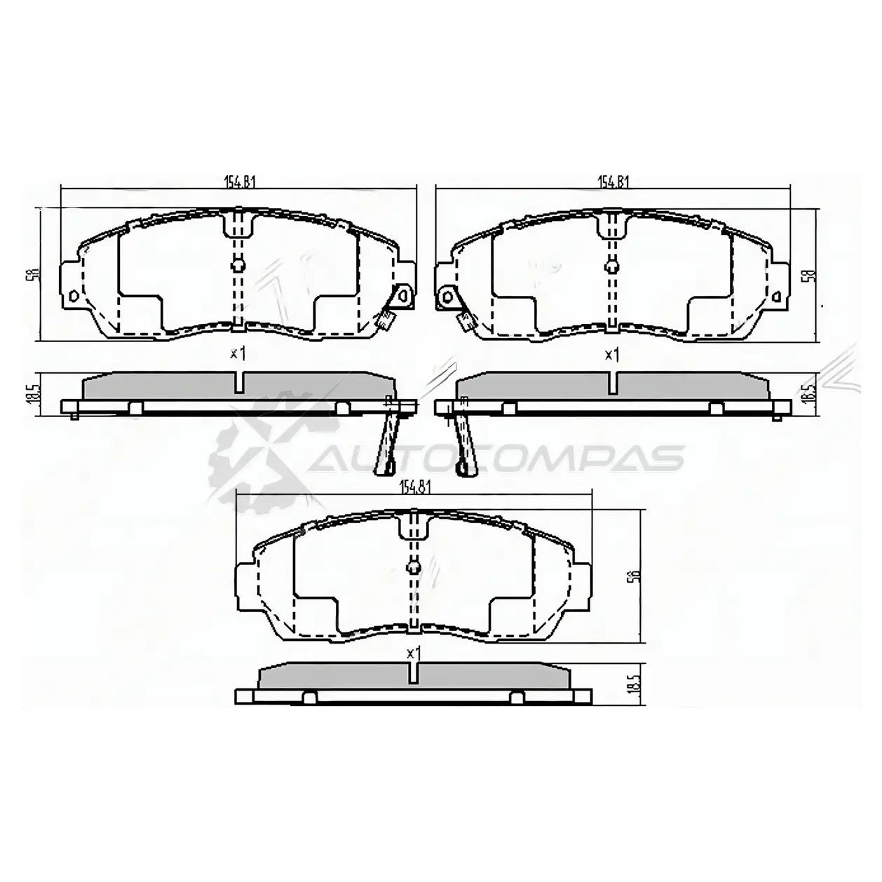 Тормозные колодки передние HONDA CR-V RЕ4/HAVAL Fx7 18 SAT HZ HBG 1422802738 ST45022SHJA50