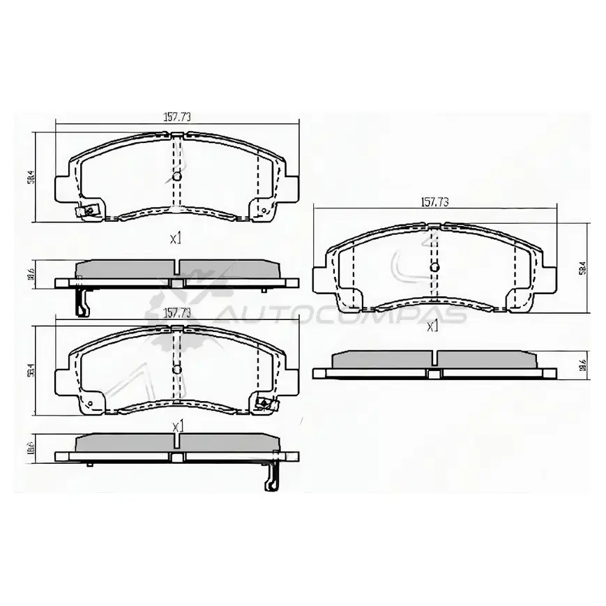 Тормозные колодки передние HONDA RIDGELINE 05-13 SAT ST45022SJCA00 1440519764 6ZV IROY