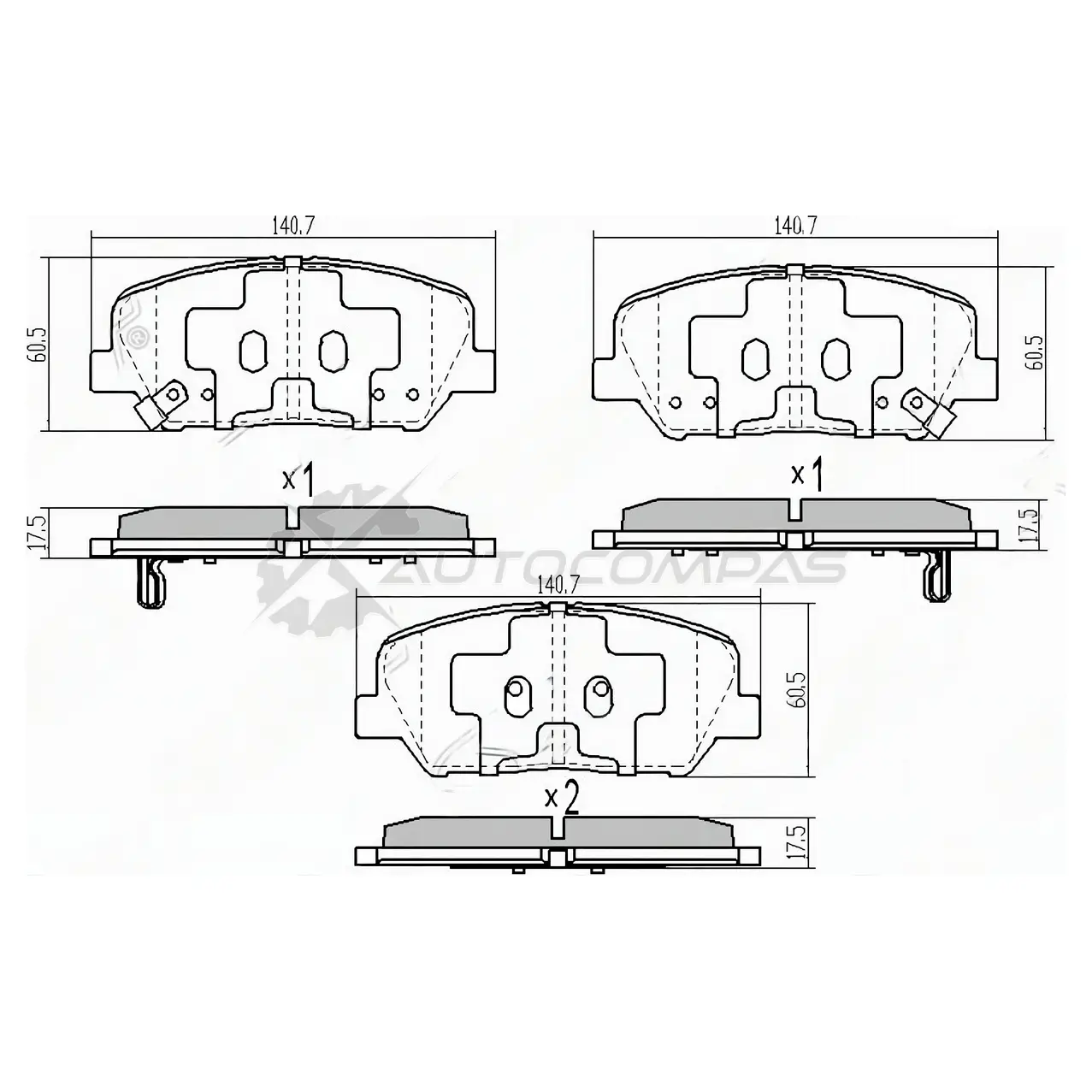 Тормозные колодки передние HYUNDAI I30 12-/KIA CEED 12-/OPTIMA 10 SAT ST58101A6A20 BXH73 8U 1422808523