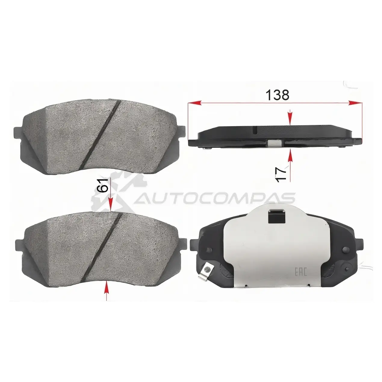 Тормозные колодки передние HYUNDAI TUCSON 18 SAT ST58101D7A60 XN8H3 UH 1440523141