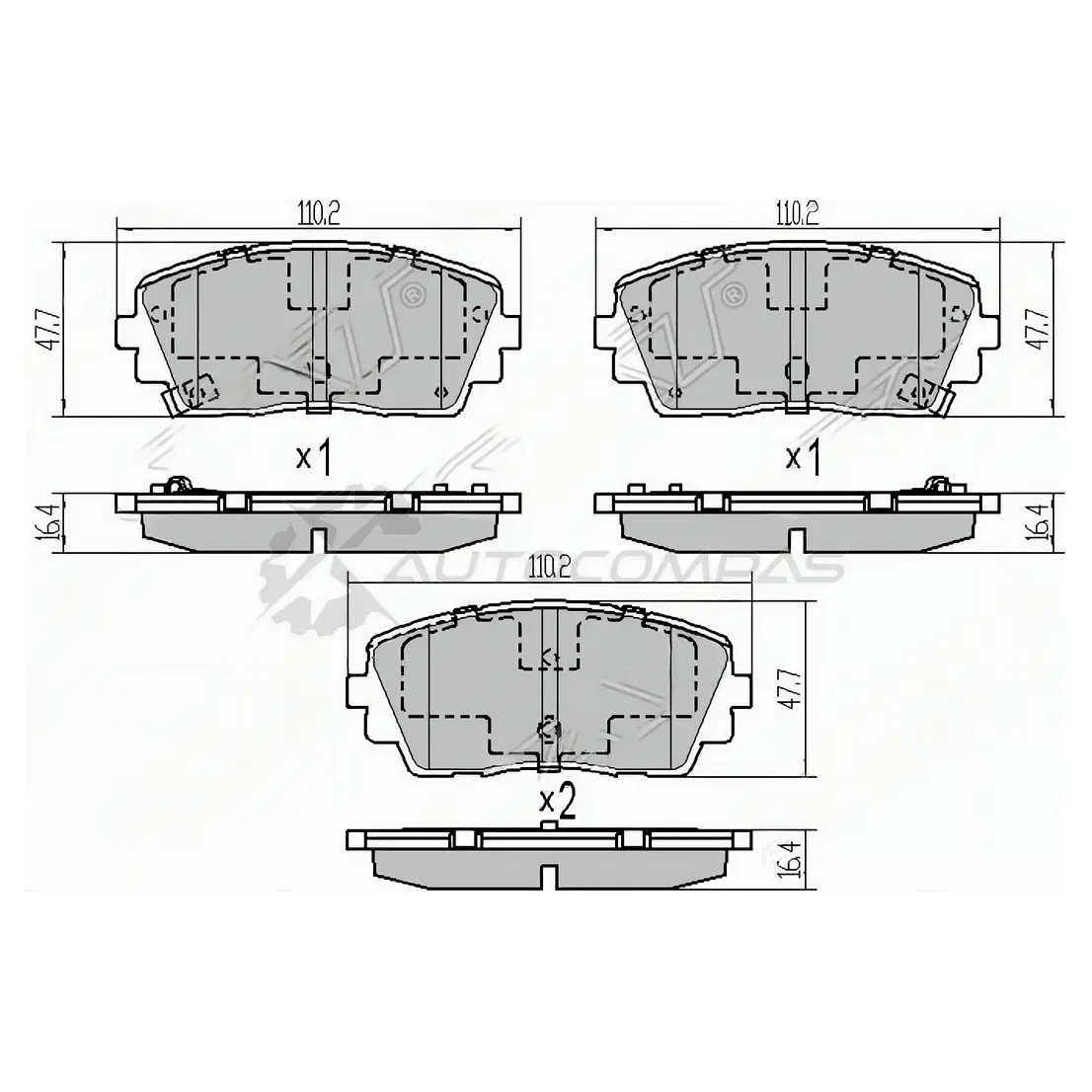 Тормозные колодки передние KIA PICANTO 11 SAT ST581011YA00 Q8M L4 1422808541
