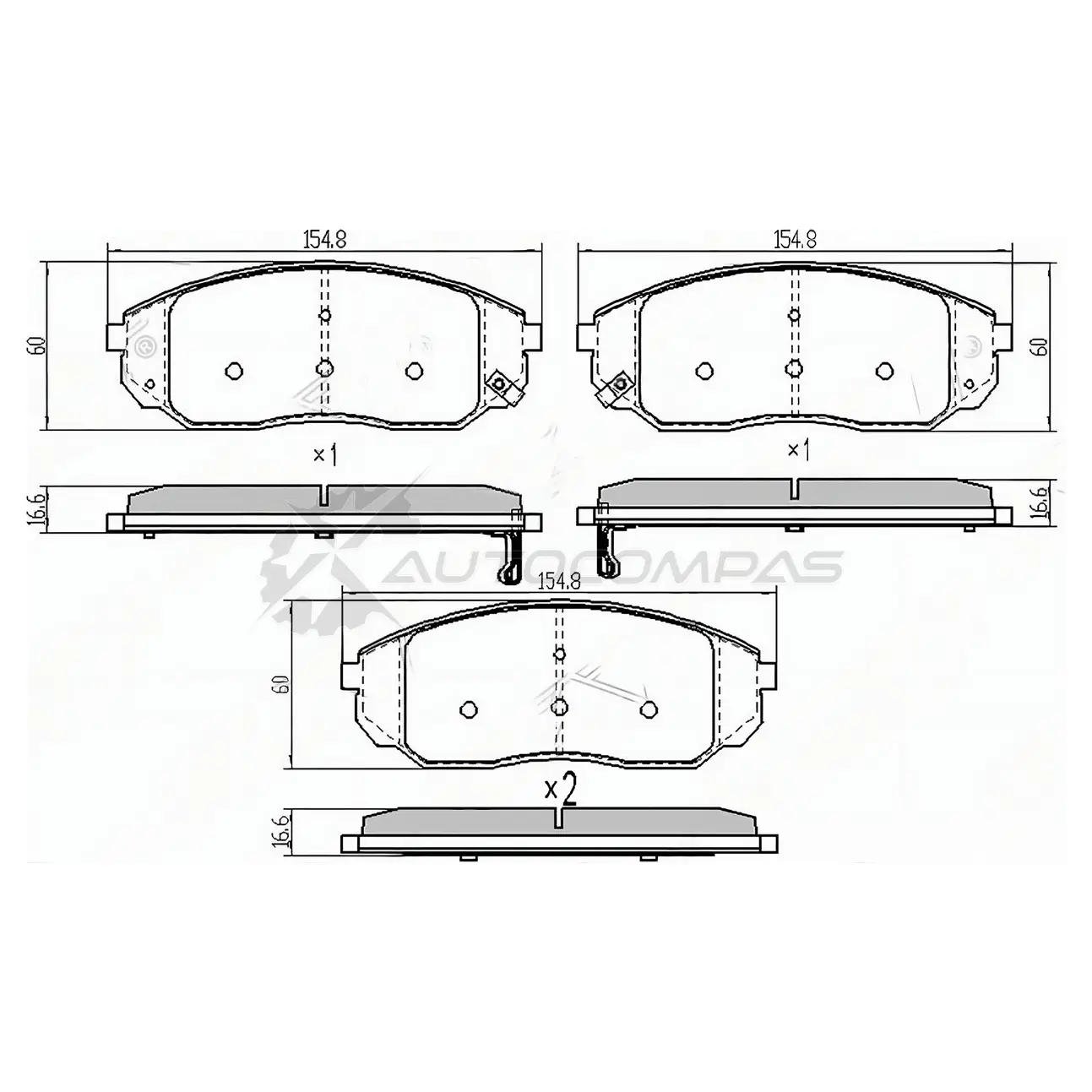 Тормозные колодки передние KIA SORENTO 02-09 SAT ST581013EE00 1422807345 5WE TLT