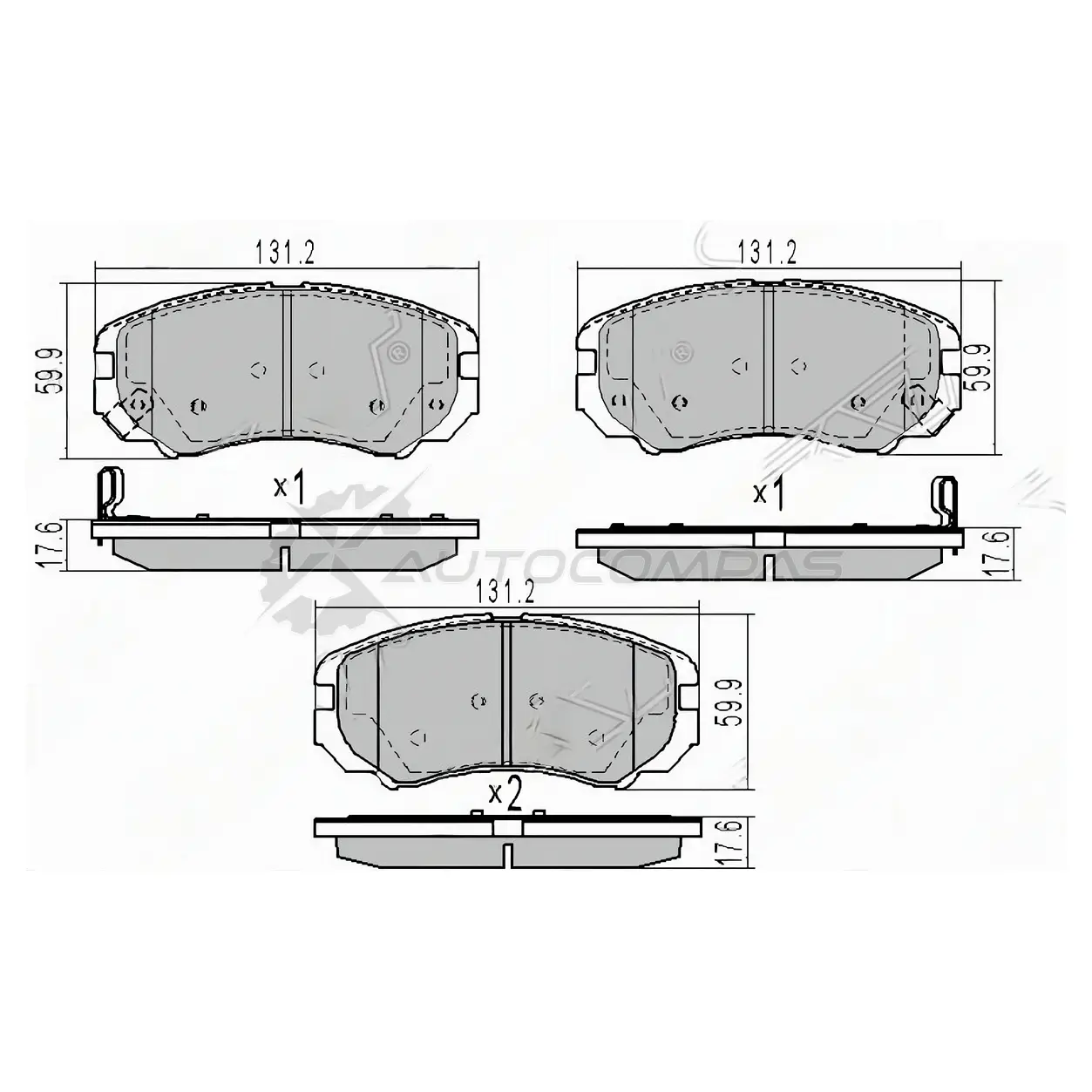Тормозные колодки передние KIA SOUL 08-/CHERY TIGGO 7 PRO 19 SAT FTL1 2 ST581011FE01 1422805151