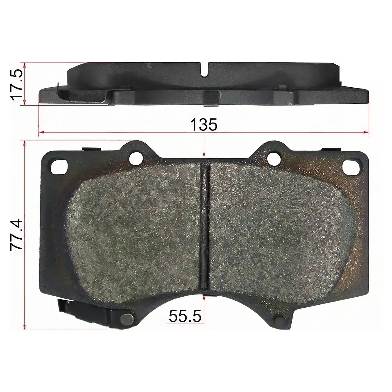 Тормозные колодки передние LEXUS GX470/460/Toyota LAND CRUISER PRADO 120/150 02- (с керамическим наполнением) SAT VJTF A 1440531621 ST0446560210CR