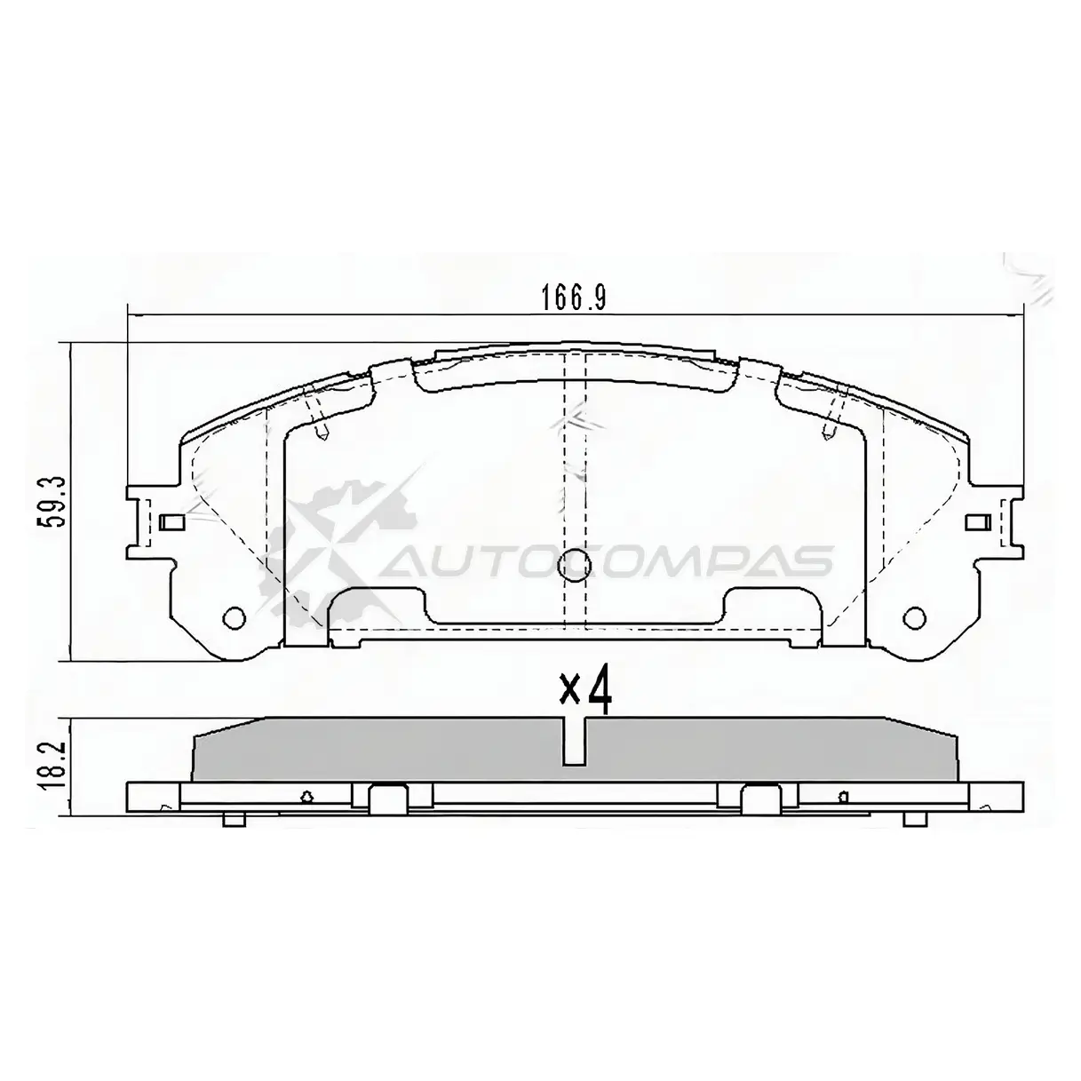 Тормозные колодки передние LEXUS RX350/450 08-/HIGHLANDER 13 SAT 1422809391 3 AXPS ST0446548150 изображение 0