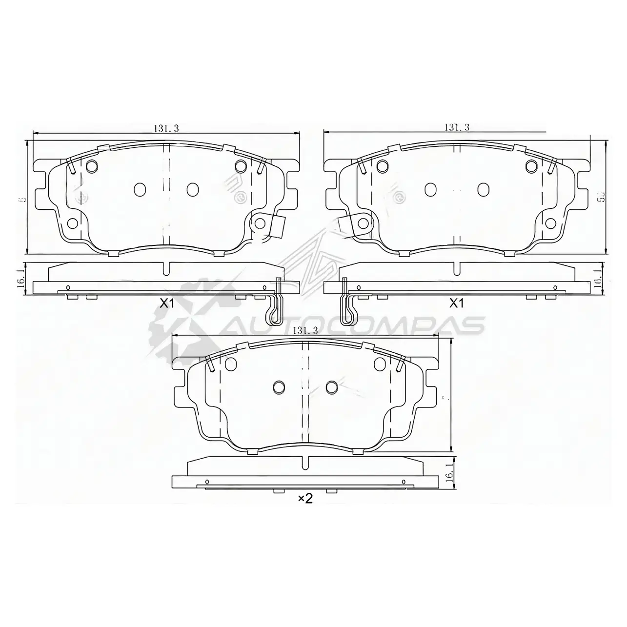 Тормозные колодки передние MAZDA 6 02 SAT 1422810683 STG2YD3328Z YW EM6S изображение 0