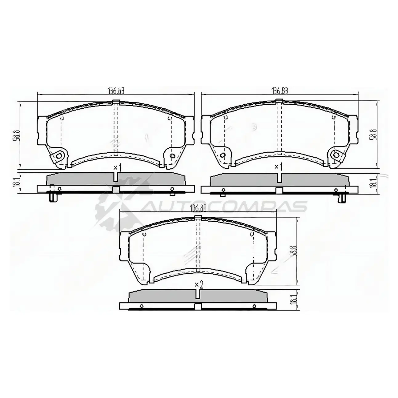 Тормозные колодки передние MAZDA 6 GH 07-12 SAT STGSYD3328ZA O H795 1422810684 изображение 0