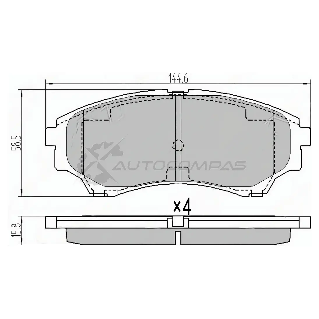 Тормозные колодки передние MAZDA BT-50 06-12 SAT 1422810687 OSO1 2L STUMY43328Z изображение 0