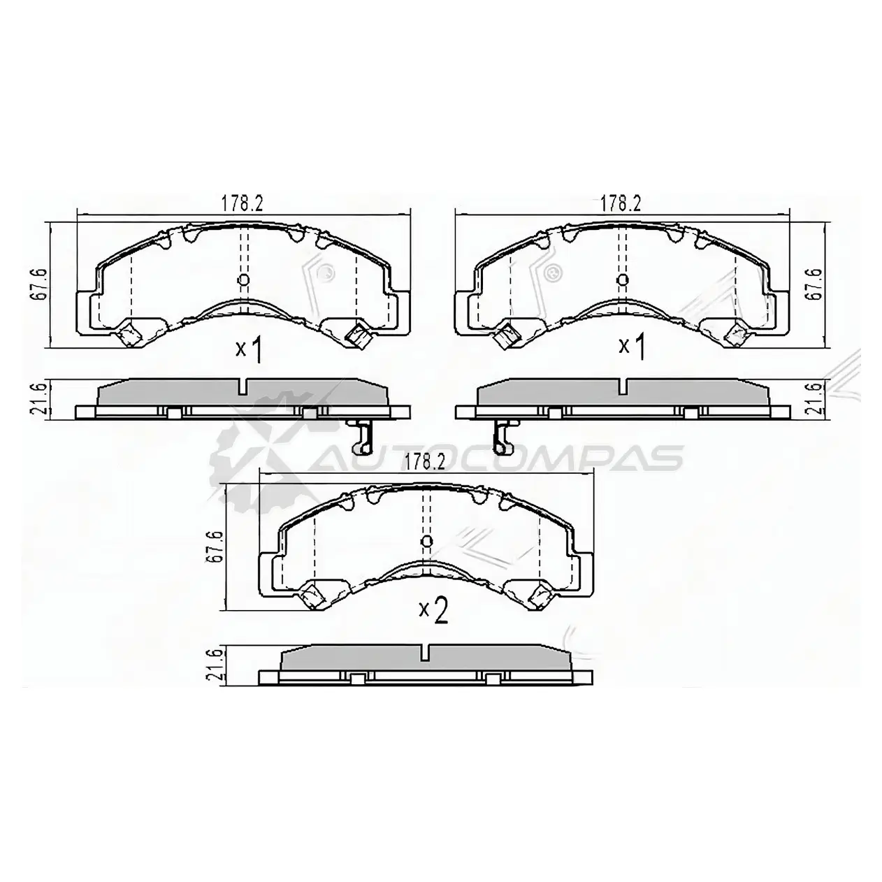 Тормозные колодки передние MAZDA TITAN 04-/Toyota DYNA TR5/TR3/XZU SAT ST1K013323ZA 1422874025 NB8M KZ изображение 0