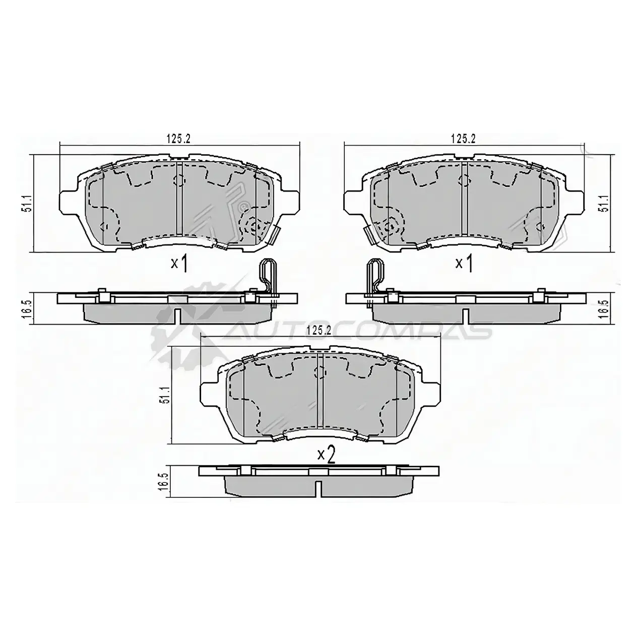 Тормозные колодки передние MAZDA2 07-/FORD FIESTA 08-/Toyota TANK 16 SAT 1422875177 STDFY13328ZA QG9 C95