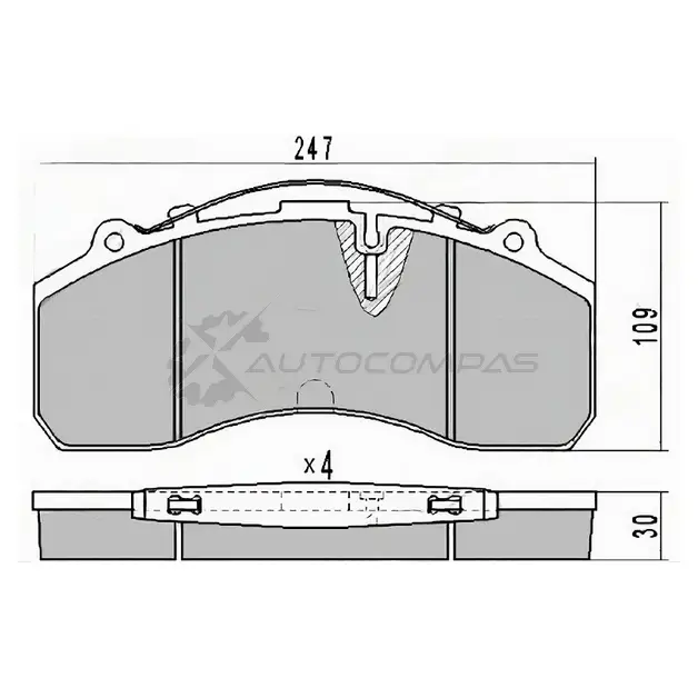 Тормозные колодки передние MERCEDES ACTROS/MAN TGA SAT 1440514948 STA0024204920 IB0D S