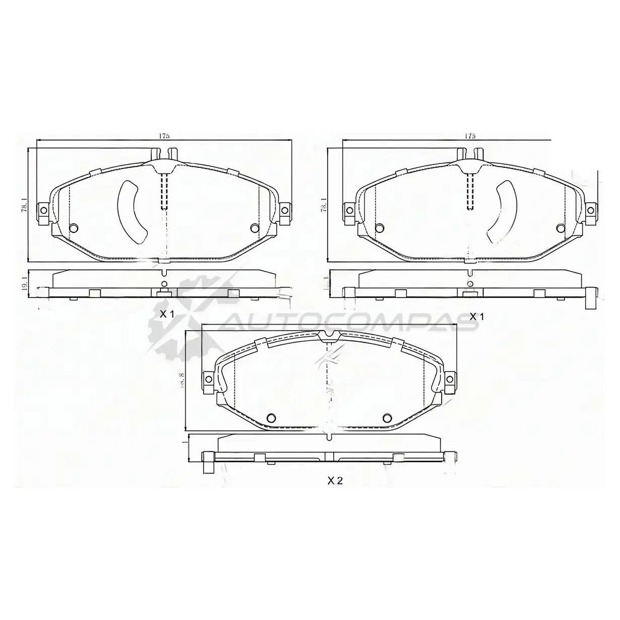 Тормозные колодки передние MERCEDES C-CLASS W205 14-18/ E-CLASS W213 16 SAT XA4JK 4K ST280001 1440530346