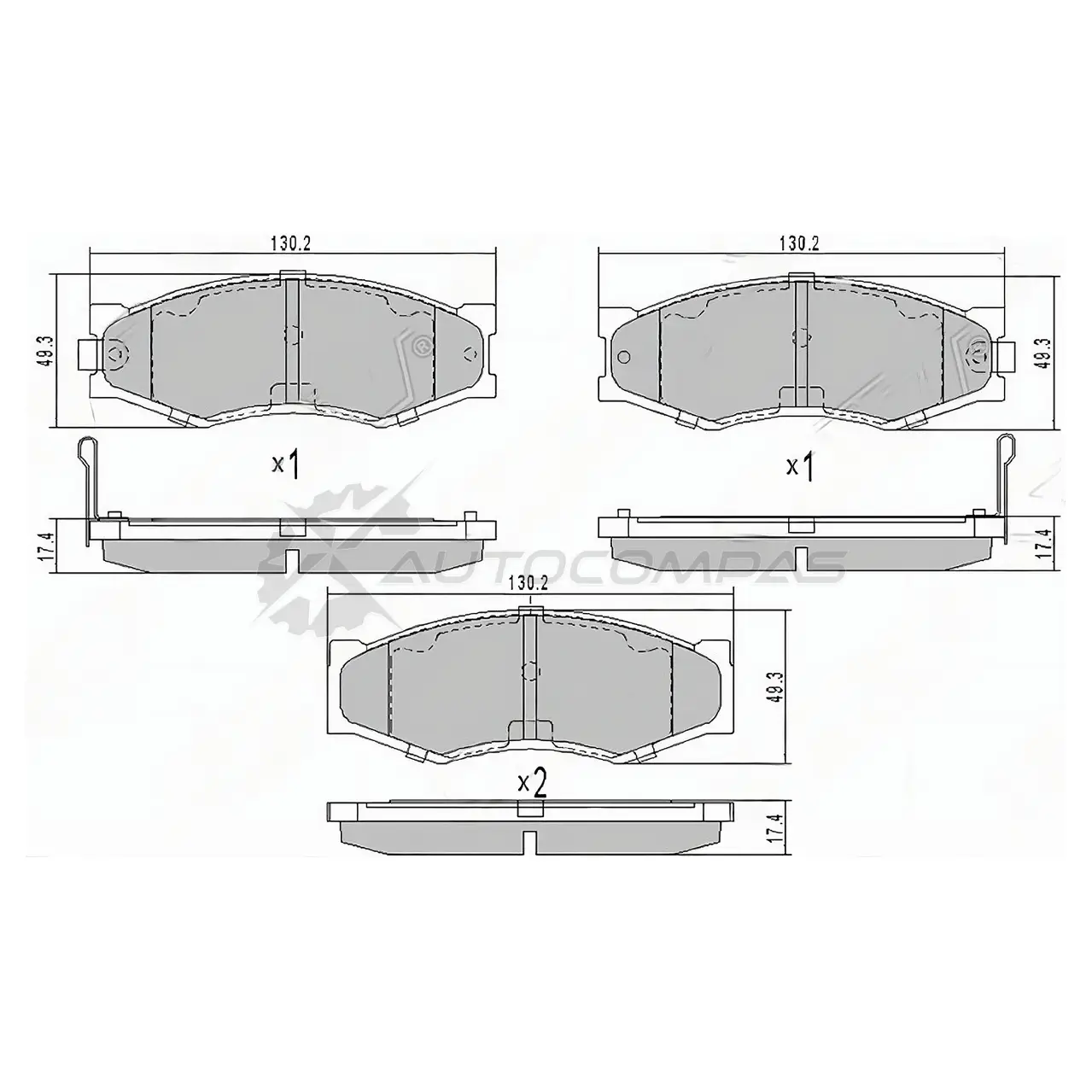 Тормозные колодки передние NISSAN DATSUN D21 SAT ST4106031E94 1422817794 D15 LQA9