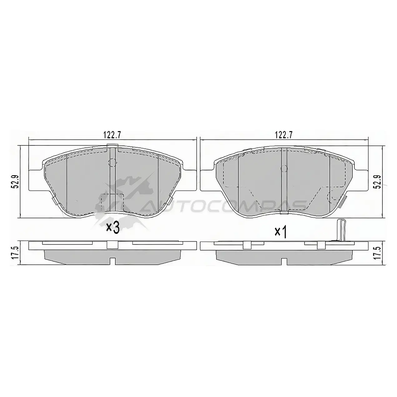 Тормозные колодки передние OPEL CORSA D 06-/CORSA C 06 SAT ZOZ X46 ST1605258 1422800670