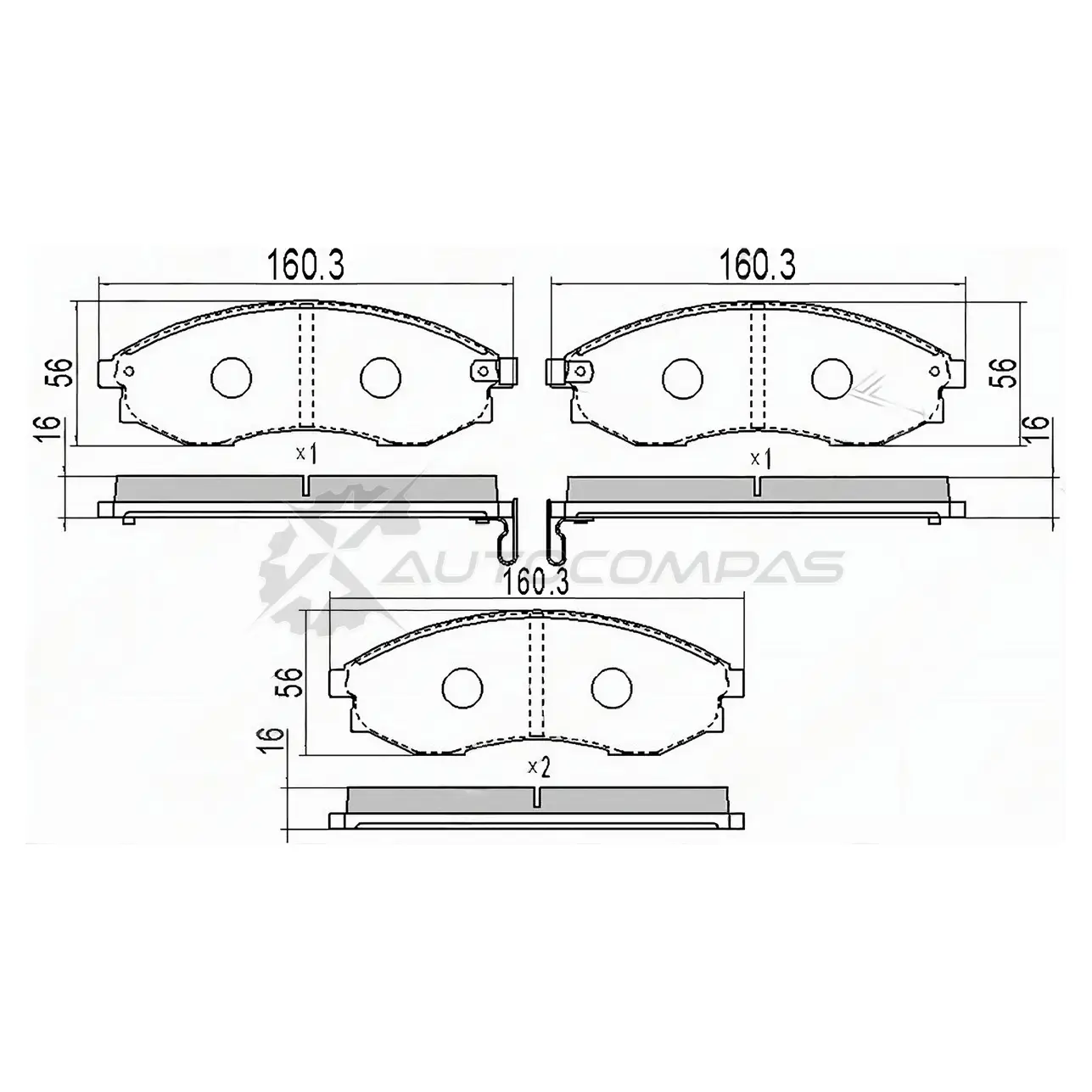 Тормозные колодки передние SSANGYONG ISTANA 95 SAT 4C VMEP8 ST6614203021 1440536353