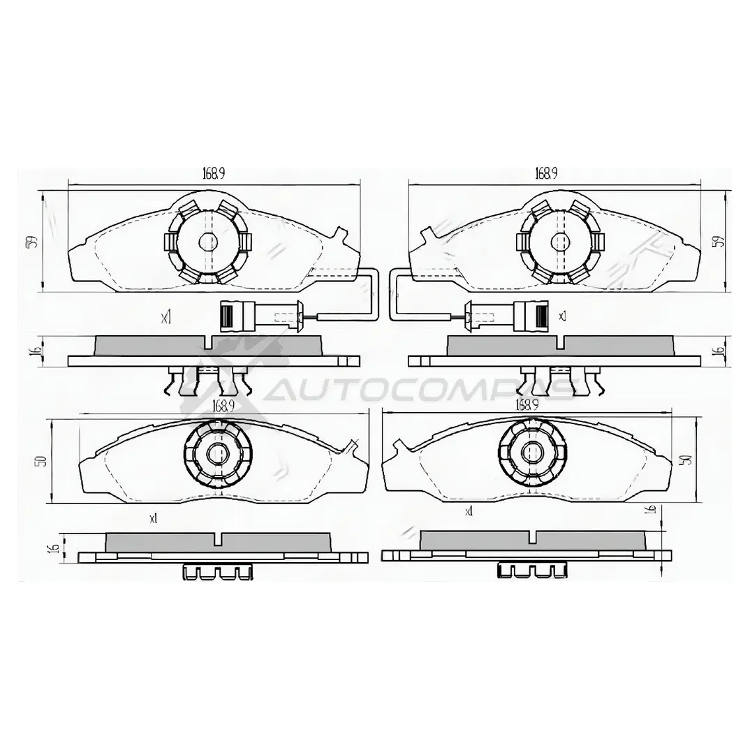 Тормозные колодки передние SSANGYONG MUSSO 96 SAT STQY BU ST4813005110 1440536378