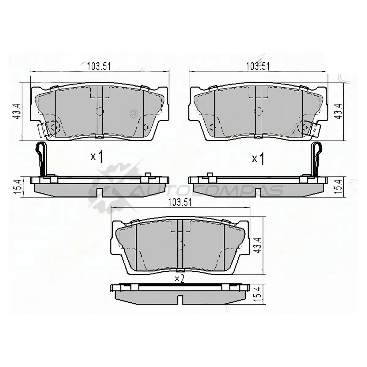 Тормозные колодки передние SUZUKI ESCUDO TA01 91-00/X-90 95-97 SAT VGH L9DF 1440537222 ST5520063810