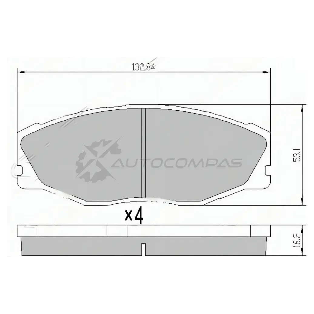 Тормозные колодки передние Toyota CROWN/MARK2 91-95 SAT 1422829903 ST04465YZZ52 4C 6WEUM изображение 0