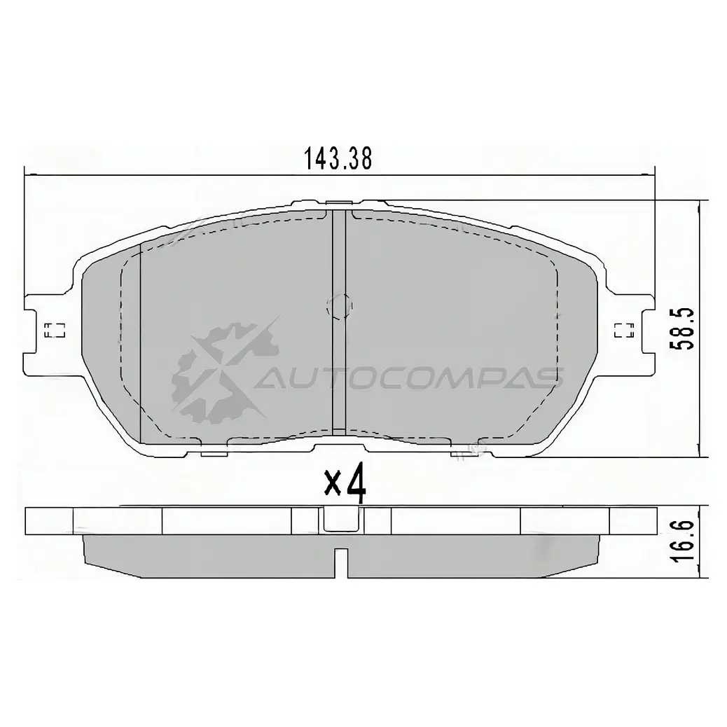 Тормозные колодки передние Toyota ESTIMA 01-14/ALPHARD 03-05/SIENA 03-06 SAT IGI H3 ST0446528510 1422829904