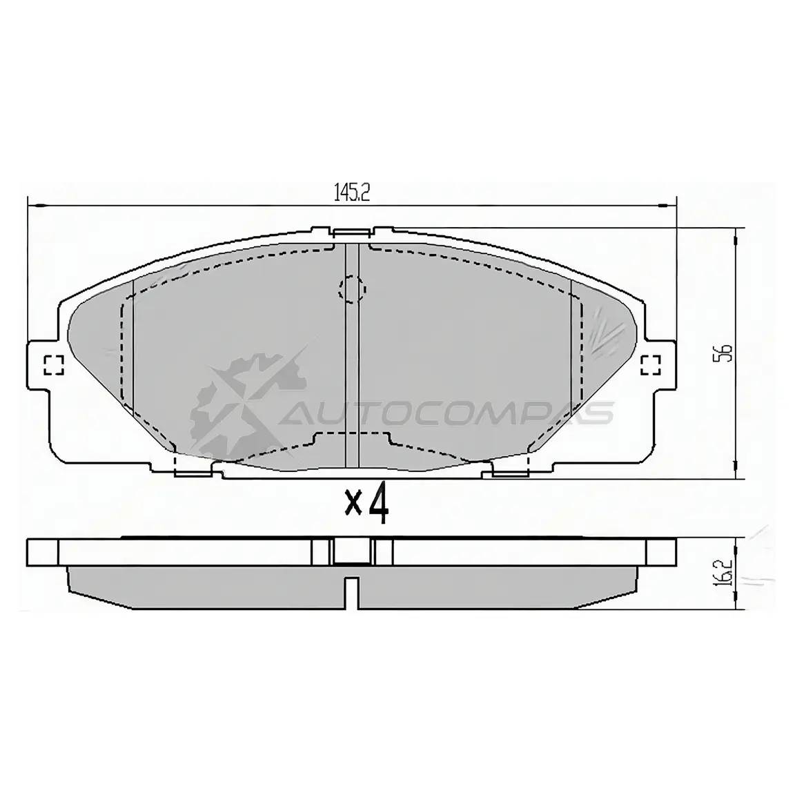 Тормозные колодки передние Toyota HIACE/REGIUSACE 04- (с керамическим наполнением) SAT ST0446526260CR 1440534774 Y788Z V