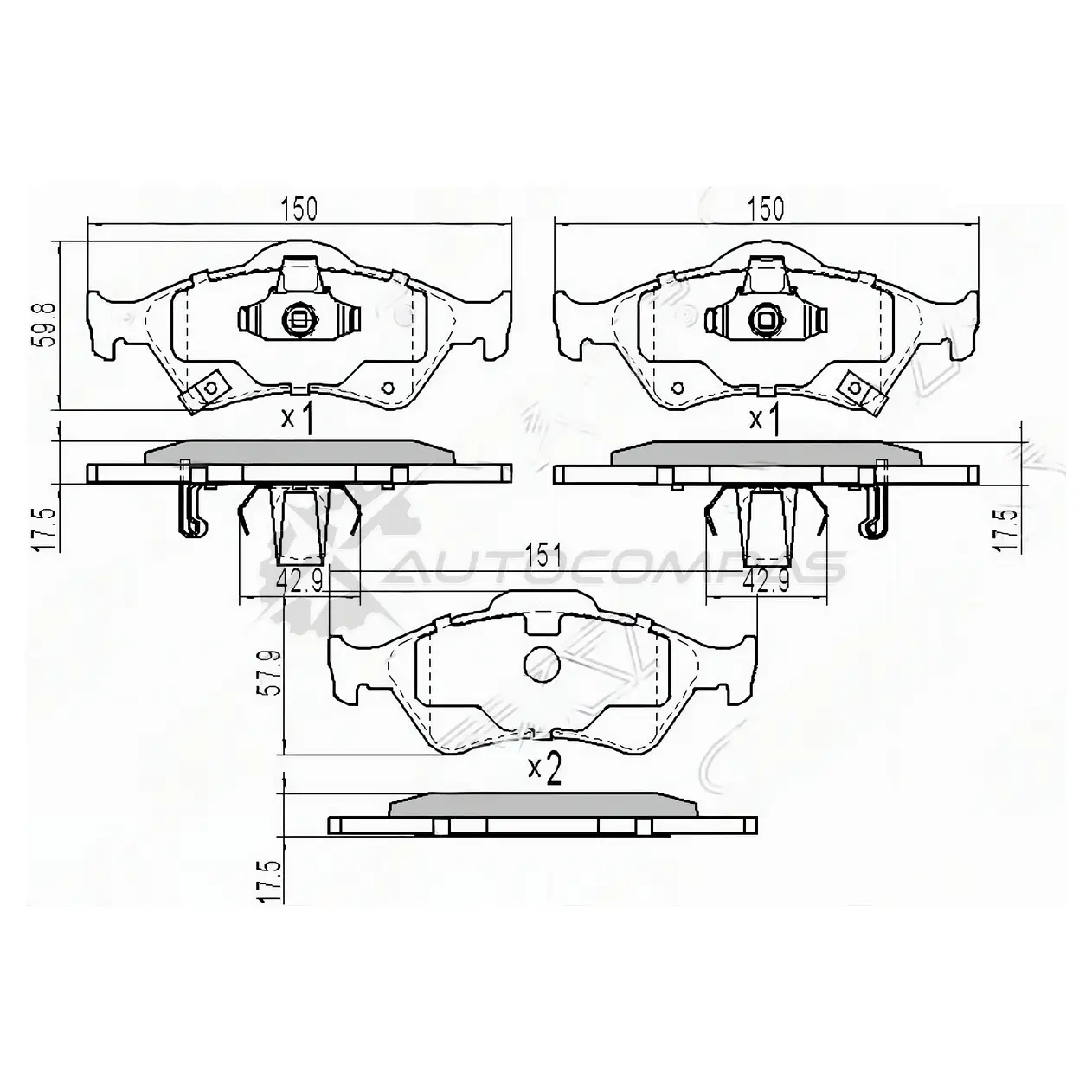 Тормозные колодки передние Toyota YARIS 05 SAT ST044650D050 1422800460 OH7Z FU изображение 0