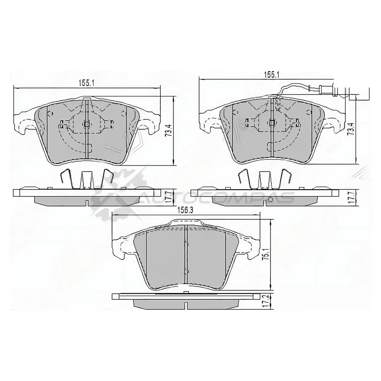 Тормозные колодки передние VAG MULTIVAN V/TRANSPORTER IV/V SAT ST7H0698151 1422833352 X3U XRK изображение 0