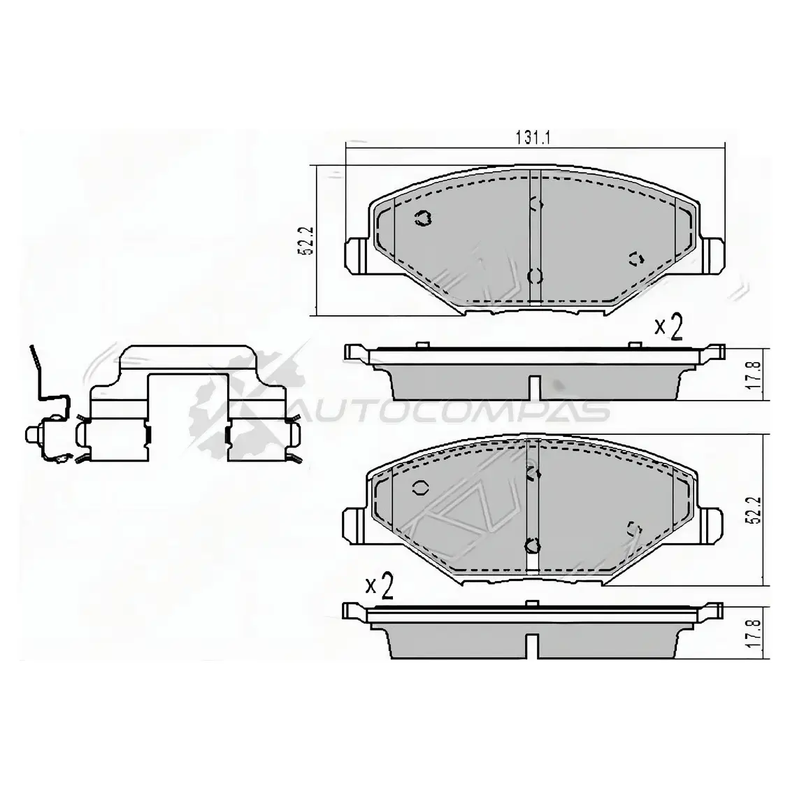 Тормозные колодки передние VAG RAPID 12-/POLO 10 SAT ST6RU698151 1422833350 VWCOUP 1