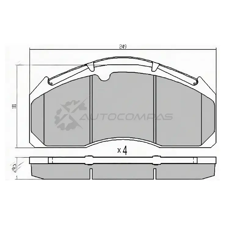 Тормозные колодки передние VOLVO FH1/FM1 SAT 1440548012 WT 9NL ST1078439