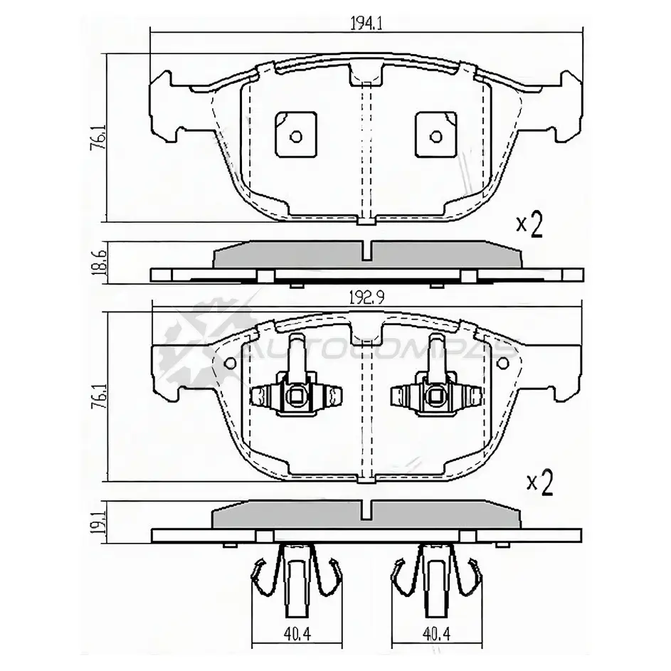 Тормозные колодки передние VOLVO XC60 08 SAT BPE D0 1422834435 ST30793943