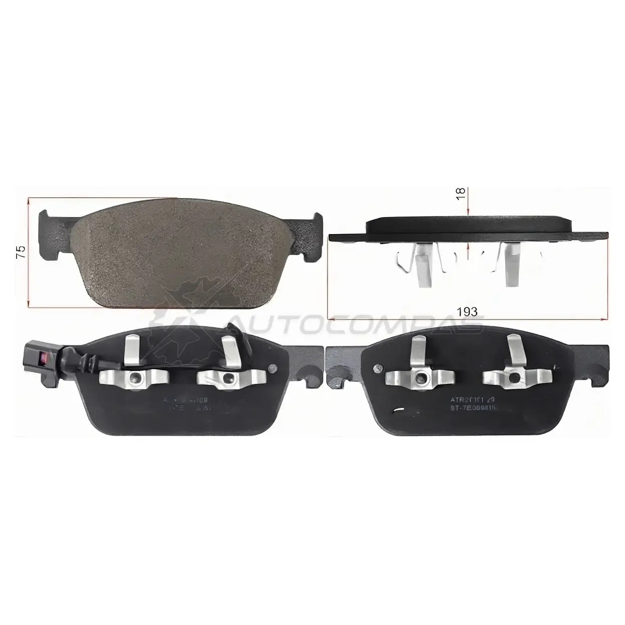 Тормозные колодки передние VW MULTIVAN 09-/TRANSPORTER 09 SAT 2M1F ONX ST7E0698151 1440546897 изображение 0