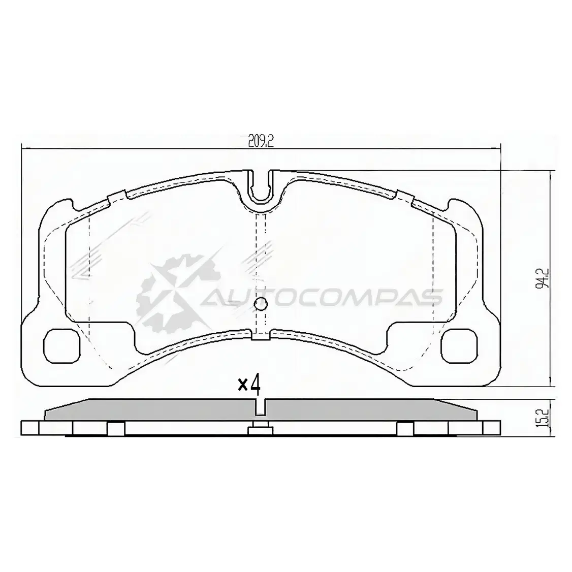 Тормозные колодки передние VW TOUAREG 02-/PORSCHE CAYENNE 02-10/PANAMERA 09 SAT ST7L0698151M 1422834180 X Q5P0XN