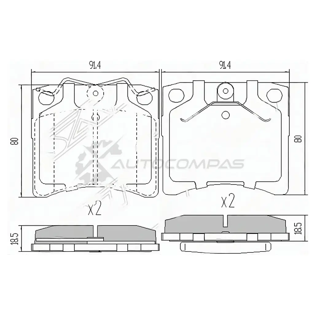 Тормозные колодки передние WV TRANSPORTER T4/MULTIVAN 90-03 (R14) SAT 1440546756 SD PWZ ST701698151H изображение 0