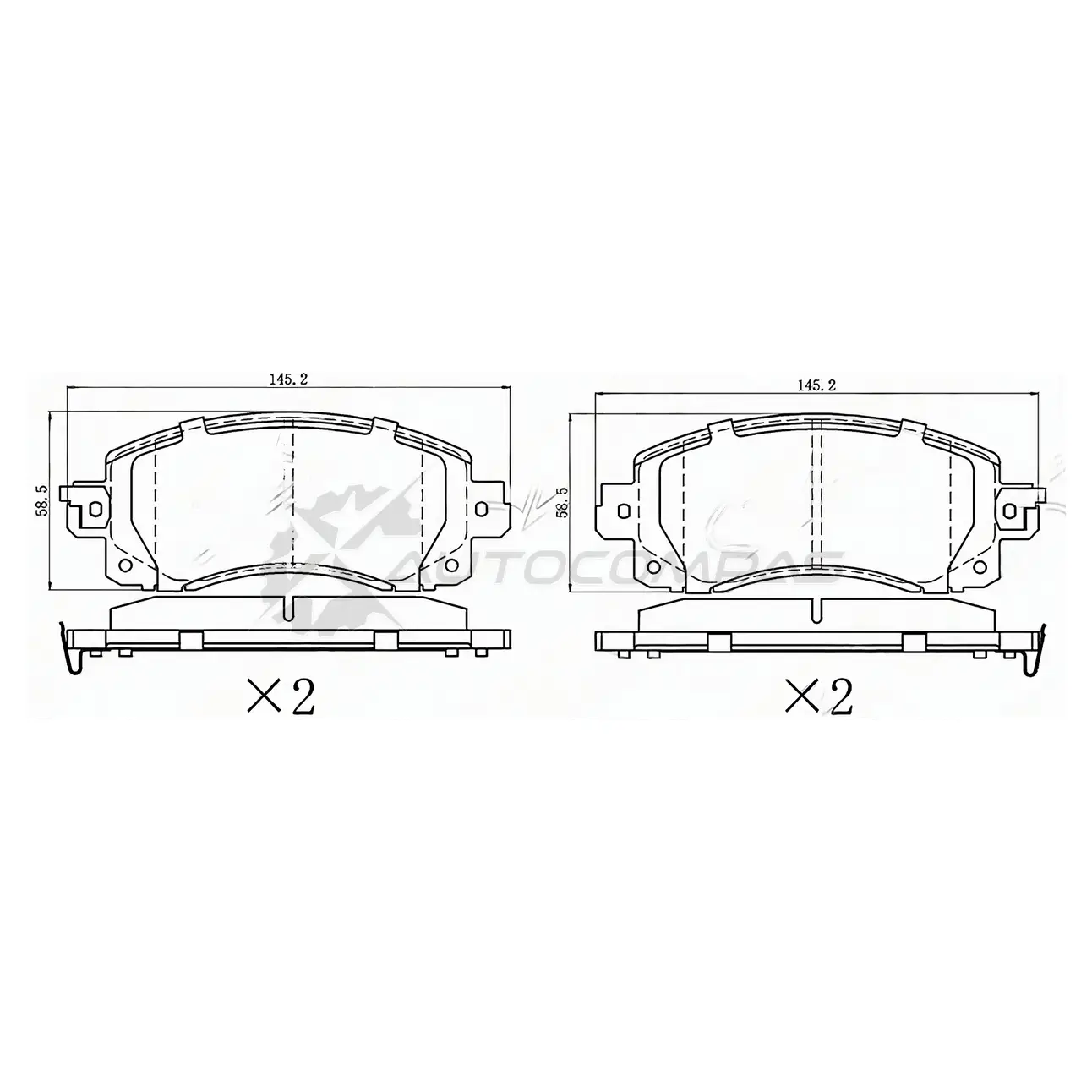 Тормозные колодки передние SUBARU IMPREZA 16-/XV 17 SAT 1440987442 ST280072 WCM 1BRH изображение 0