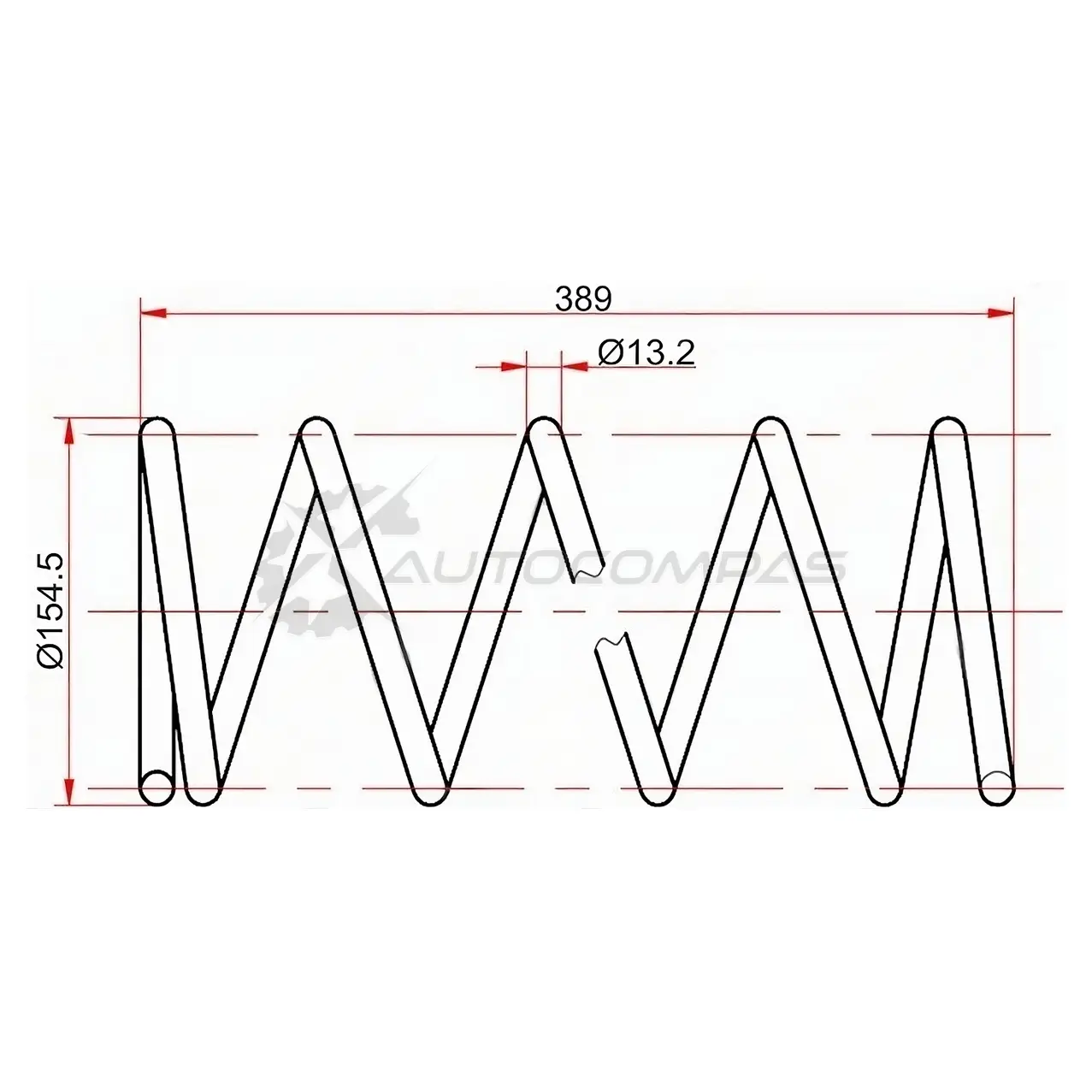 Комплект пружин 2шт передние Toyota CALDINA/CORONA/CORONA SF 92- (L=389) SAT ST23371 1422827771 YV L0TVQ