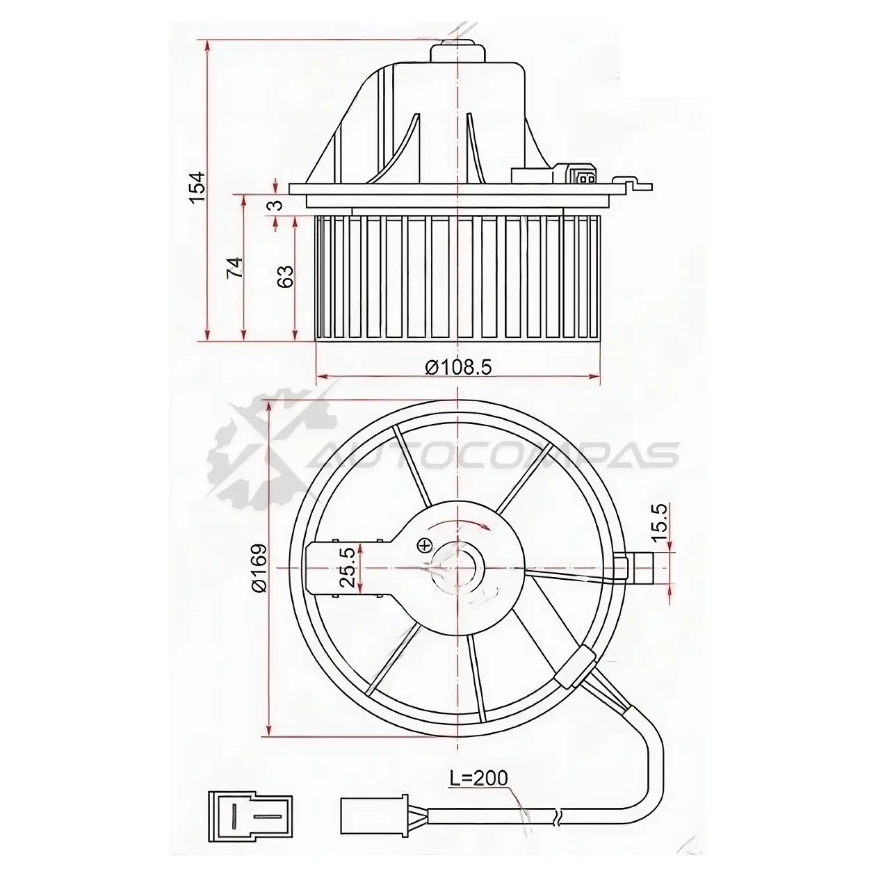 Моторчик печки AUDI 80 86-96/VOLKSWAGEN TRANSPORTER T4 90-03/PASSAT B4 88-97 SAT 1422832875 ST893819021A SIM4N 8 изображение 0