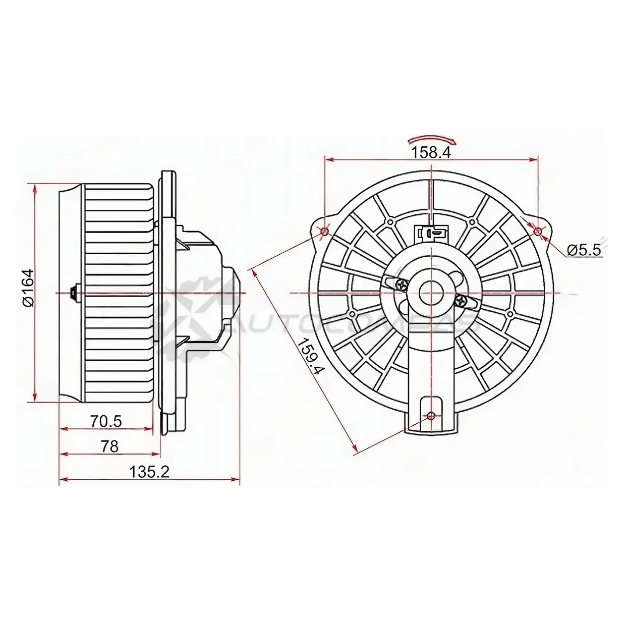 Моторчик печки HONDA CR-V RD5 01-06 (LHD) SAT GPE 7J 1422804058 ST79310S7AG12