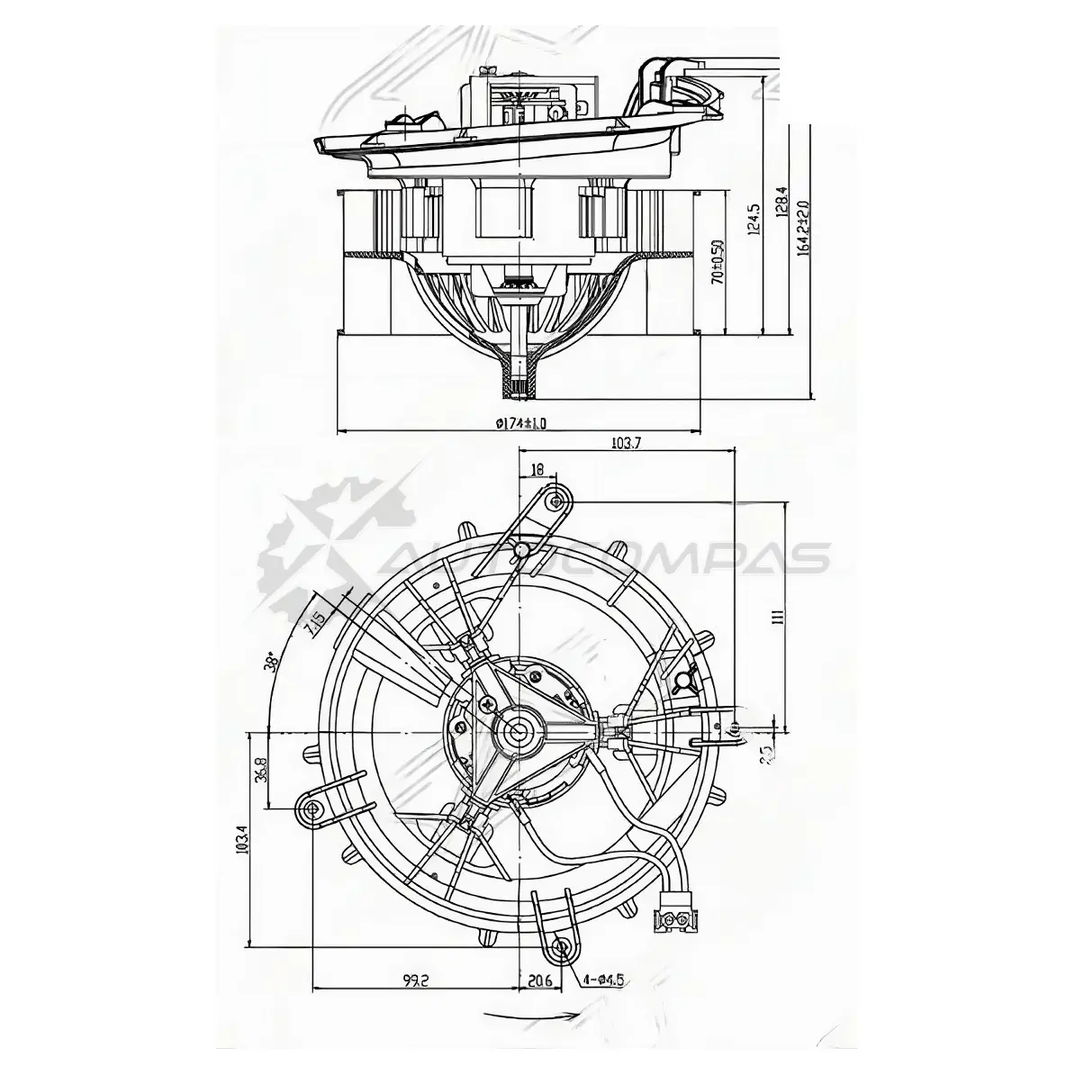 Моторчик печки MERCEDES W220 S-KLASS W220 98-05 SAT UX0 4VZ 1440529672 STA2208203142