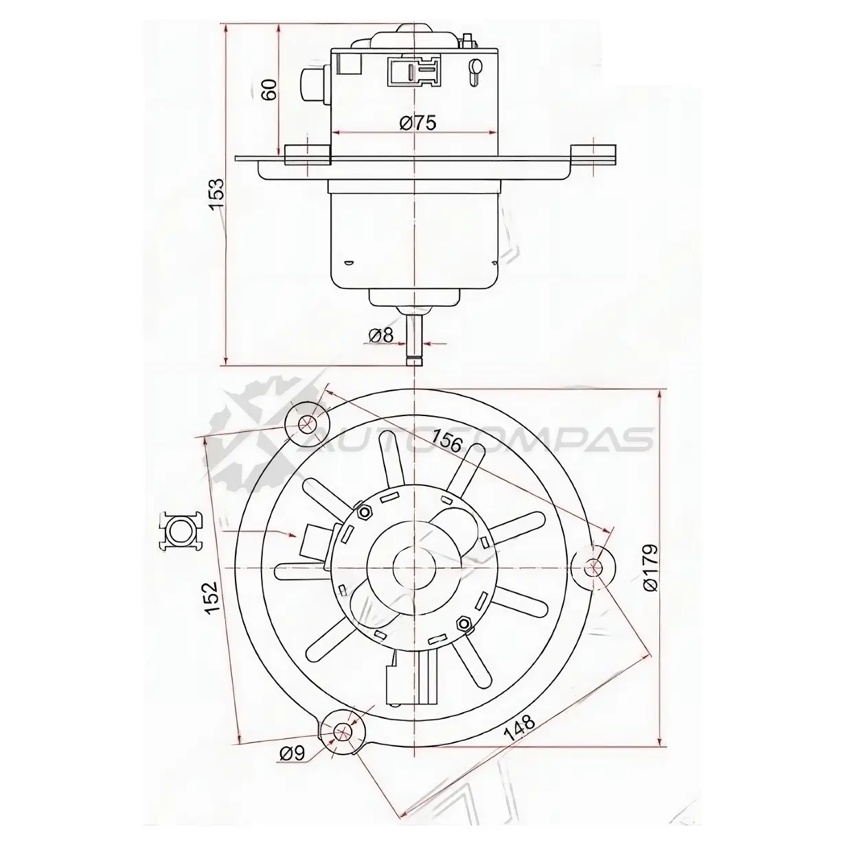 Моторчик печки NISSAN DIESEL FE6 MD92/UD CONDOR MK210PK 24V (RHD) SAT ST2711799007 1422816961 KSK 8QL изображение 1