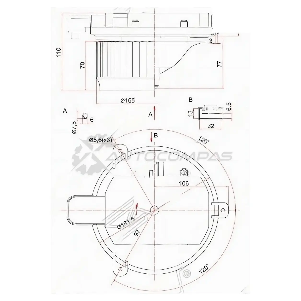 Моторчик печки Toyota LAND CRUISER 200 (LHD), LEXUS LX570 07 SAT F15 G3J 1422823612 ST8710360480
