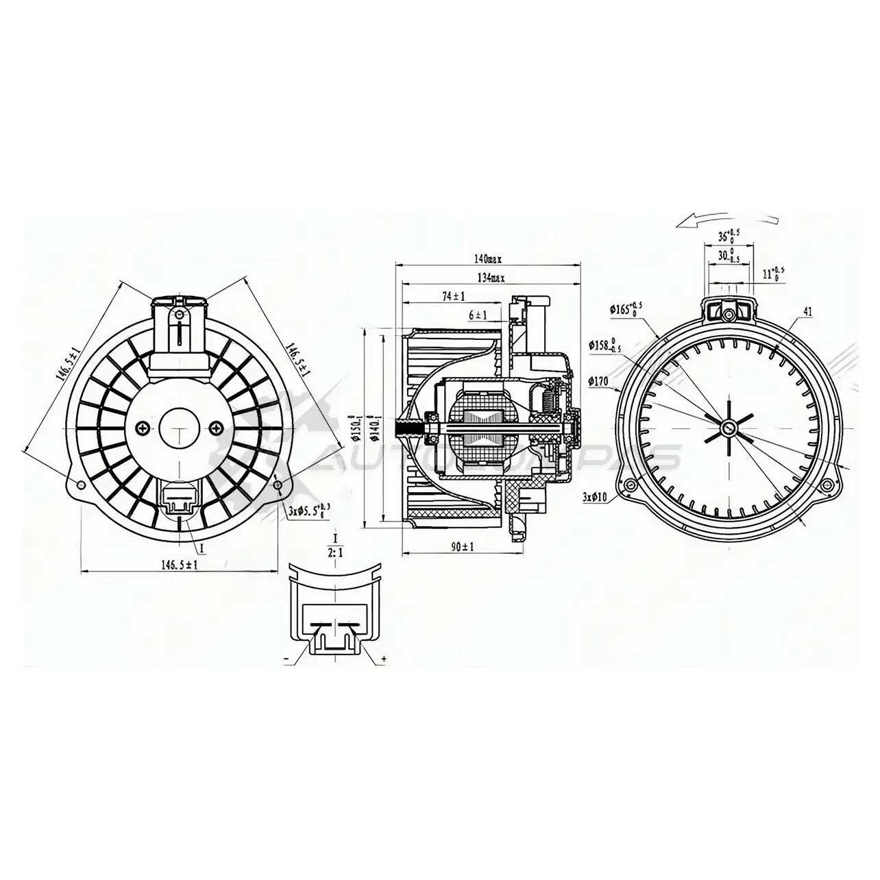 Моторчик печки Toyota LEXUS RX300/330/350/400H 03-08 (LHD) SAT 1422827220 FCK L6PD ST8710348040 изображение 0