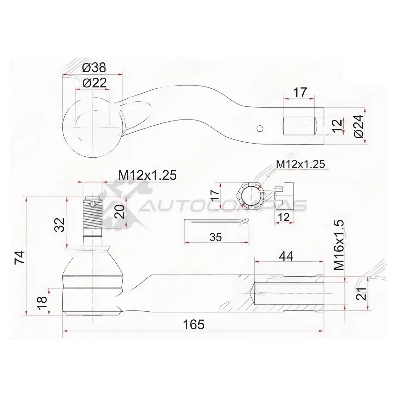Рулевой наконечник Toyota IPSUM 01- слева-2WD/справа-4WD SAT ZD C4G ST4504649125 1422823262