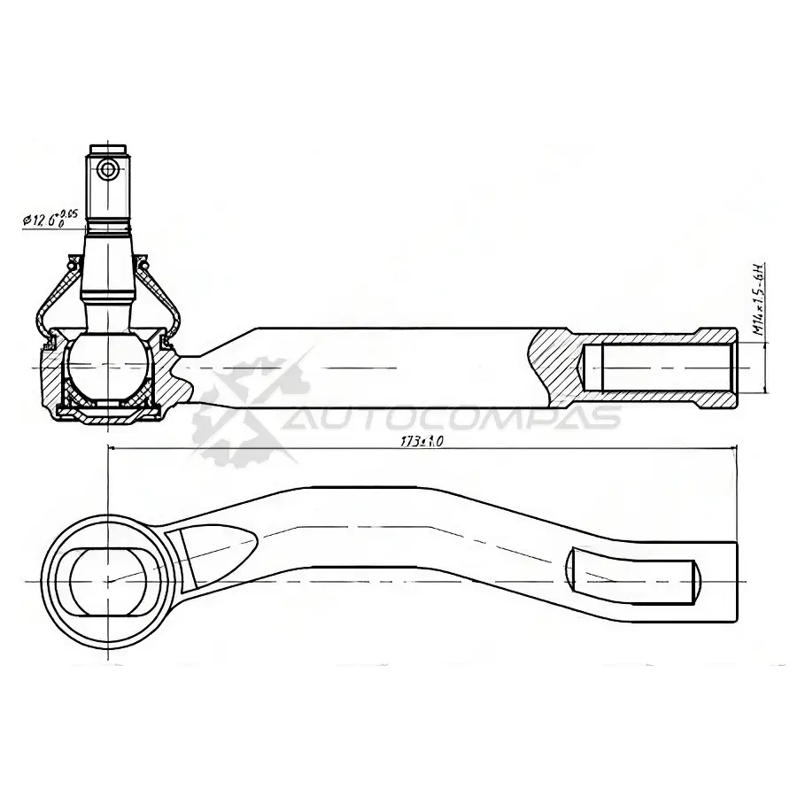 Рулевой наконечник Toyota RACTIS 05- слева SAT 1422823726 ST4504759145 H4WEU V